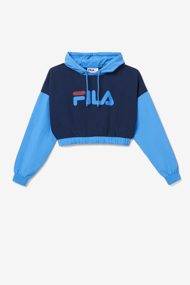 Fila Hoodie Saachi Womens Blue - India WNP-184276